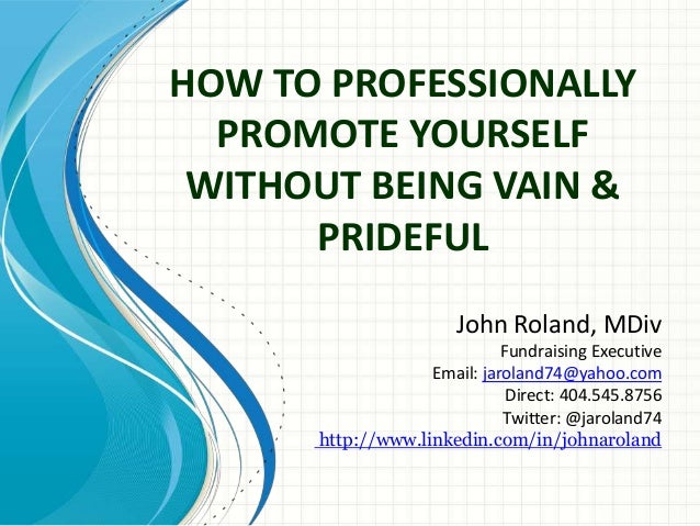 How To Promote Yourself